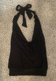 Black Backless Top