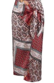 NEW ZAFUL High Waist Sarong Skirt Bandana Paisley Skirt M