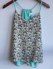 Charming Charlie Novelty Layered Butterfly Tank Y2K 90s Small