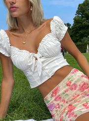 Elouise Crop Top White