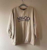 Vintage 90s/y2k New York and co fleece oversized sweatshirt size large