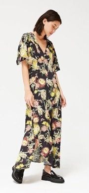 LACAUSA Sweetwater Maxi Dress in Garden Floral Print Sz S
