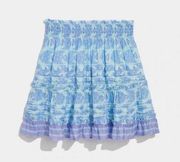 Vineyard Vines Tang Fish Smocked Mini Skirt in Crystal Blue