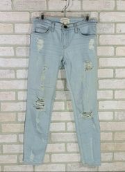 Current/Elliott The Stiletto Skinny Jeans in Chalky Indigo Shredded Size 27