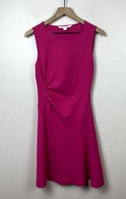 Diane Von Furstenberg Ponte Knit Fit Flare Dress Women Size 0 Pink Skater Career