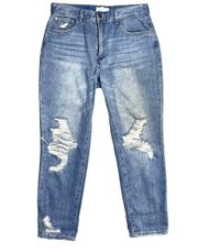 Boyfriend Distressed High Rise Jeans