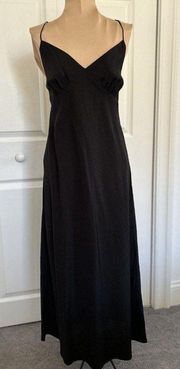 Madewell Layton Sadie Midi Cami- Slip Dress In True Black Size 0