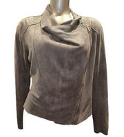 BLANK NYC Faux Suede Lightweight Moto Blazer Jacket Size L