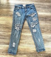 One Teaspoon Awesome Baggies low waist medium rise distressed jeans