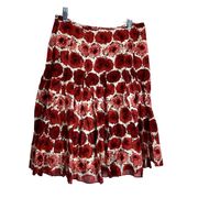 Ann Taylor Poppy Skirt Floral Spring Summer Pleated Size 2
