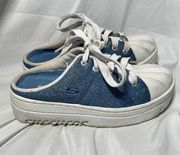 vintage Y2K street sweets Blue Glitter Mule Sneakers Size 7.5