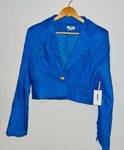 JASON WU Blazer Blue Cropped Braided Detail NWT!