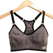 New Balance  Sports Bra Gray & Black Size XS