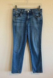 AMO Kate Straight Leg Jean in Truth or Dare Medium Wash Indigo Size 27