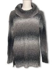 NWT Gray Ombré Knit Sweater Cowl Turtleneck Petite Medium  Office New