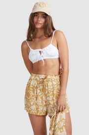 Billabong Steph Claire Smith Babin High-Waist Elastic Shorts L NWT