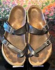 Fair used condition Black Birkenstock Mayari Sandals Euro 41 US 10-10.5