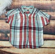 Universal Threads $5 SALE! Universal Thread Teal Plaid Short Sleeve Shirt