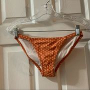 NWT Kona Sol Orange/Cream Print Hipster Bikini Bottom size XS