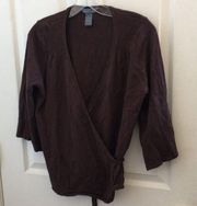 Ladies hillard and Hanson wrap style top large