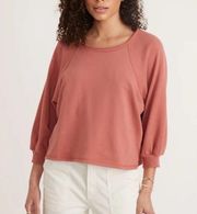 Marine Layer 2023 Johanna Fleece Sweatshirt in Aragon Spring size medium