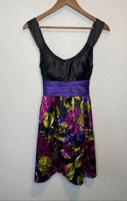 City Triangles |‎ Black, Purple and Floral Dress