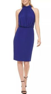 JESSICA HOWARD Petite High Neck Blouson Dress 6P