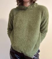 Green Fuzzy Sweatshirt