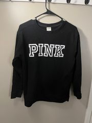 PINK Black Crewneck Sweatshirt
