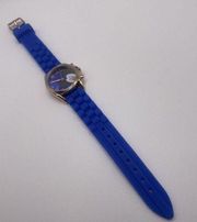 Working Disney By Accutime Mickey Mouse Blue Rubber Quartz Watch -