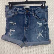 Women Blue Denim Shorts M