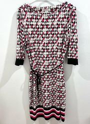 Liz Claiborne geometric print stretch dress size medium