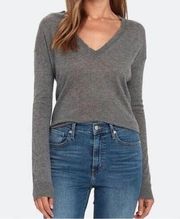 Zadig and Voltaire Happy CP cashmere v neck sweater grey