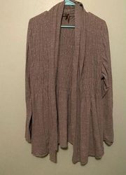 Stetson Grey Open Front Long Sleeve Long Length Cardigan Size 3X