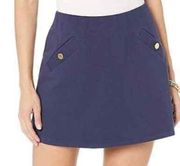 Lilly Pulitzer  Navy Blue Cotton Nautical Mini Skirt Size 0