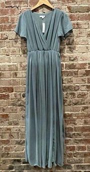 NEW Baltic Born Kristina Maxi Dress in Dusty Blue Size Small - Missing Belt