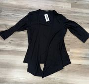 size small cardigan NWT, 3/4 sleeves , pit to pit is 18, front side length is 26, back length is 22