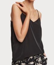 Scotch & Soda Black Jersey Woven Tank