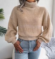 Beige Turtleneck