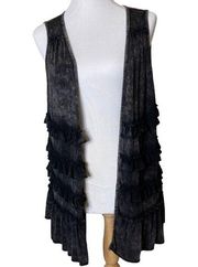 SPIRIT HWY BOHME whitewash ruffled open vest M