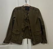 Scotch & Soda Maison Scotch Khaki Green Military Jacket Size Small