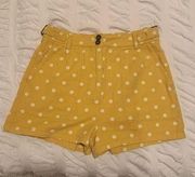 She + Sky Yellow Polka Dot Shorts