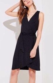 Loft Ann Taylor  Polka Dot Wrap Dress Black Size XS