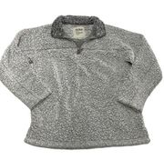 Dylan Sweater Womens X Small Grey 1/4 Zip Comfy Fuzzy Knit Teddy Pullover Top