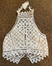 White Crochet Top