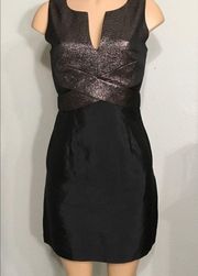 Trina Turk bronze metallic and black dress. NWOT