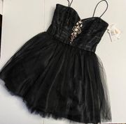 Jessica McKlintock Dress Black Cocktail Glitter 11