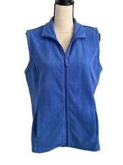 Vivienne Tam Cornflower Blue Fleece Body Warmer Vest sz Large Sleeveless Jacket