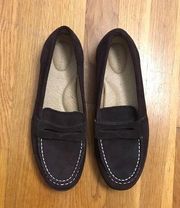 Lands End Brown Loafers 7.5