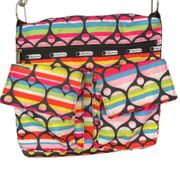 The Charlie Colorful Hearts Convertible Crossbody Bag